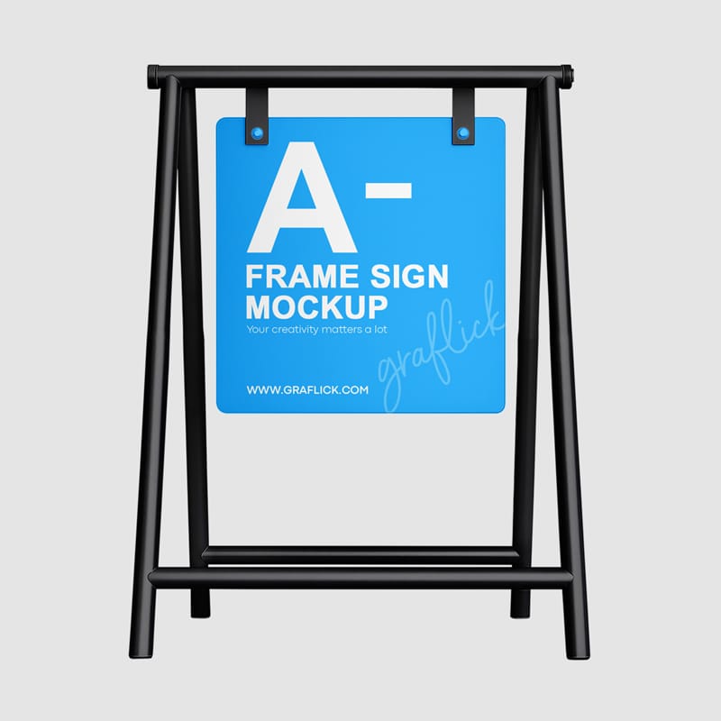 A-Frame Sign Mockup PSD