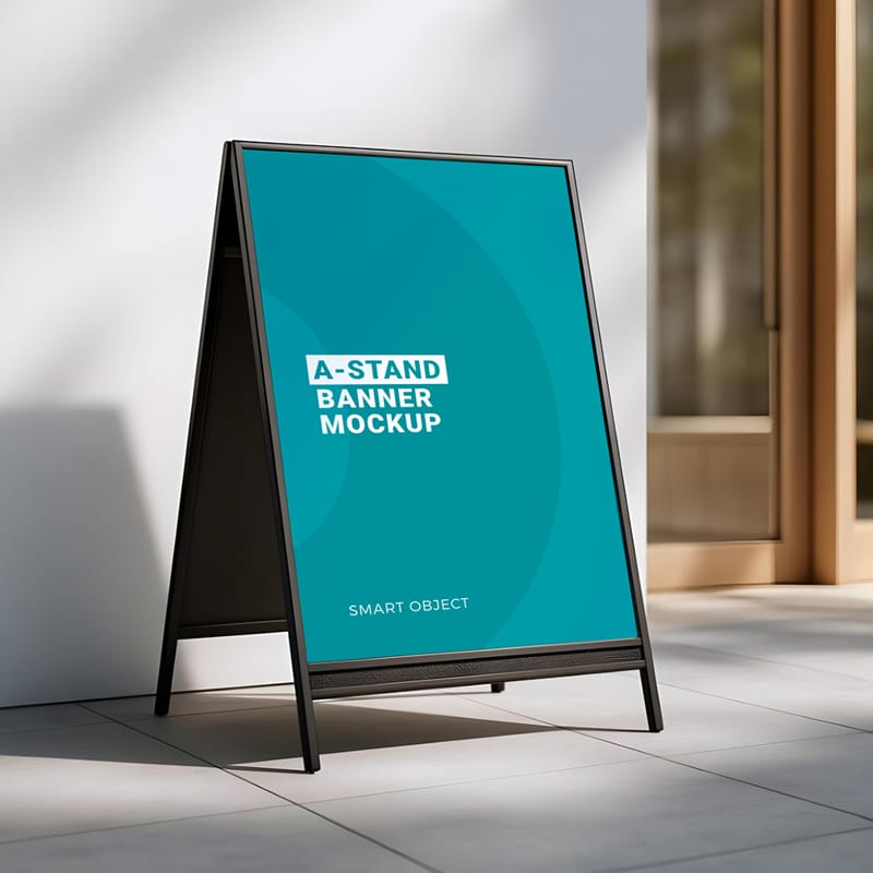 A-Stand Banner Mockup PSD