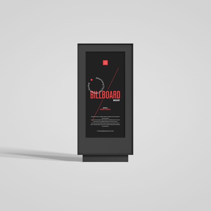 Advertising Citylight Billboard Mockup PSD