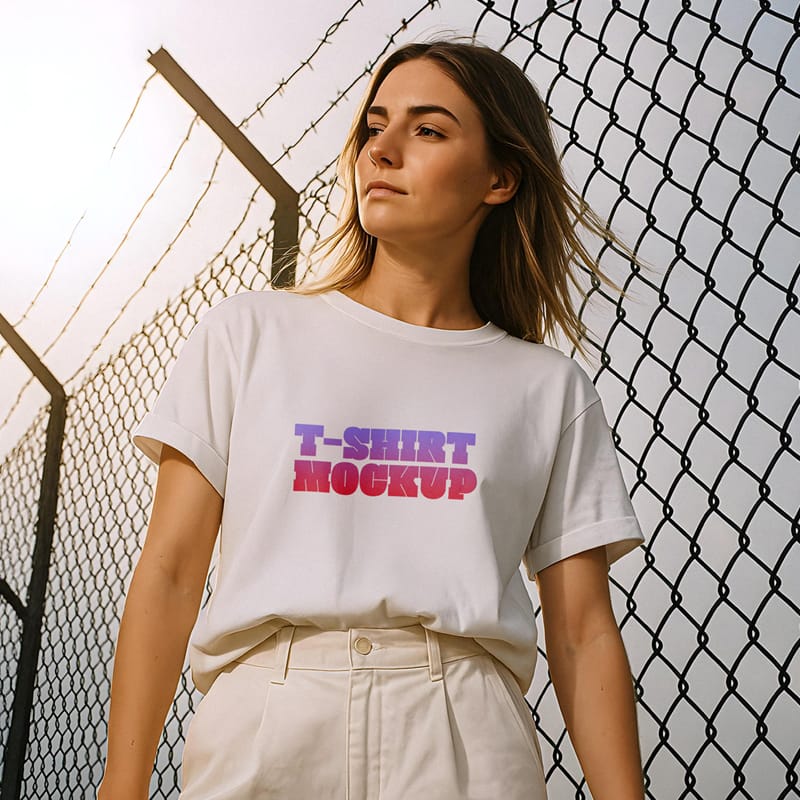 Aesthetic T-shirt Mockup PSD