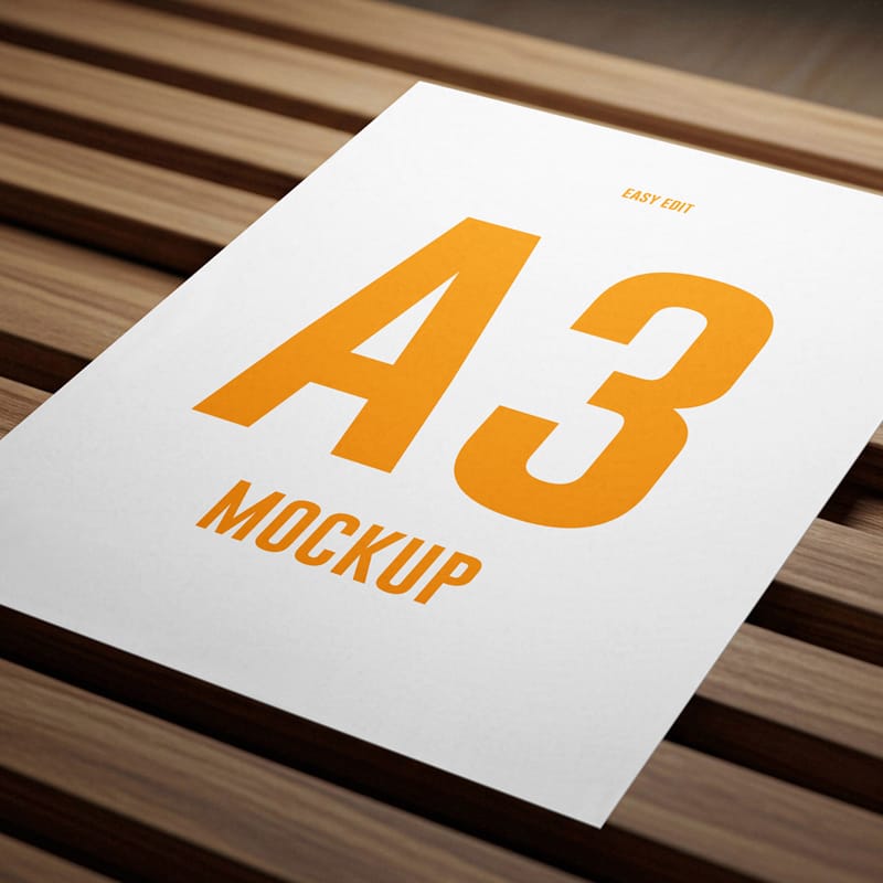 Brand A3 Poster Mockup PSD
