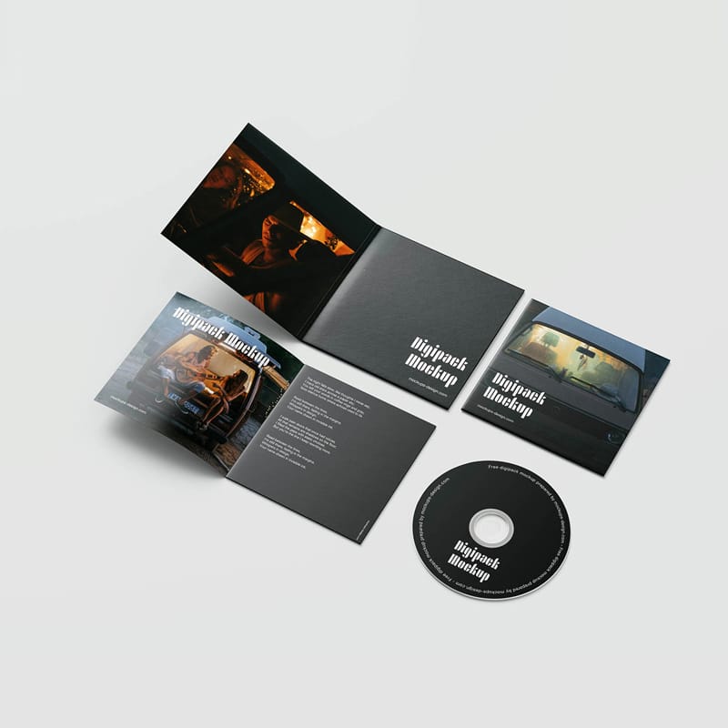 CD Digipack Mockup PSD