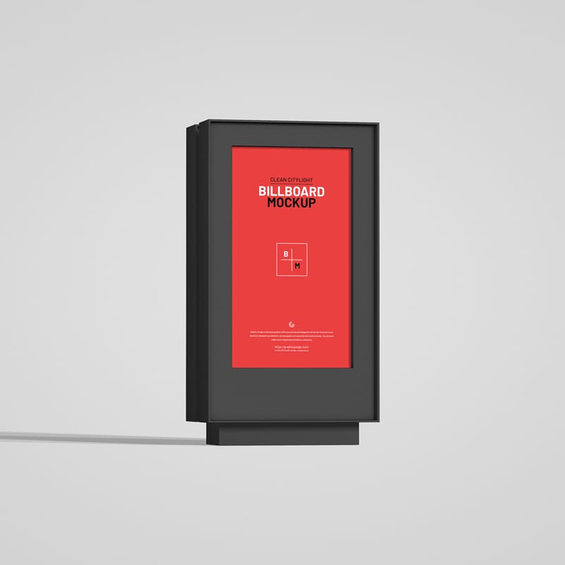 Clean Citylight Billboard Mockup PSD