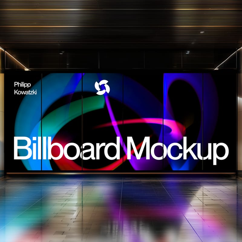 Digital Billboard Mockup Template PSD
