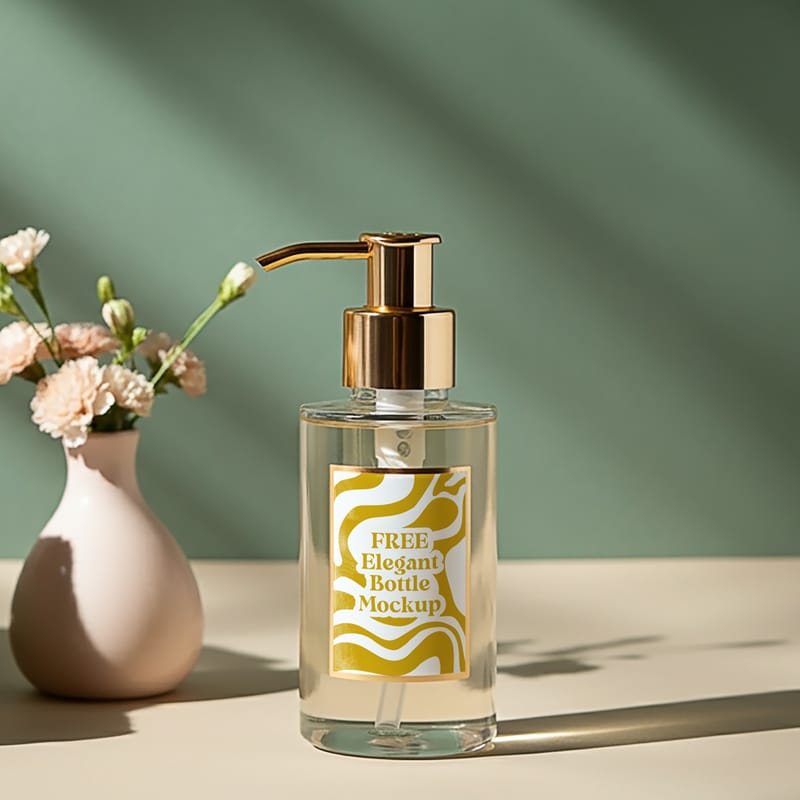 Elegant Bottle Mockup PSD