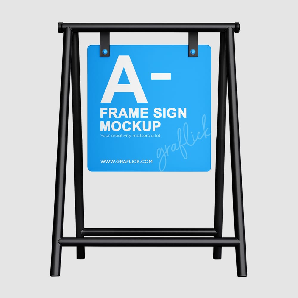 Free A-Frame Sign Mockup PSD