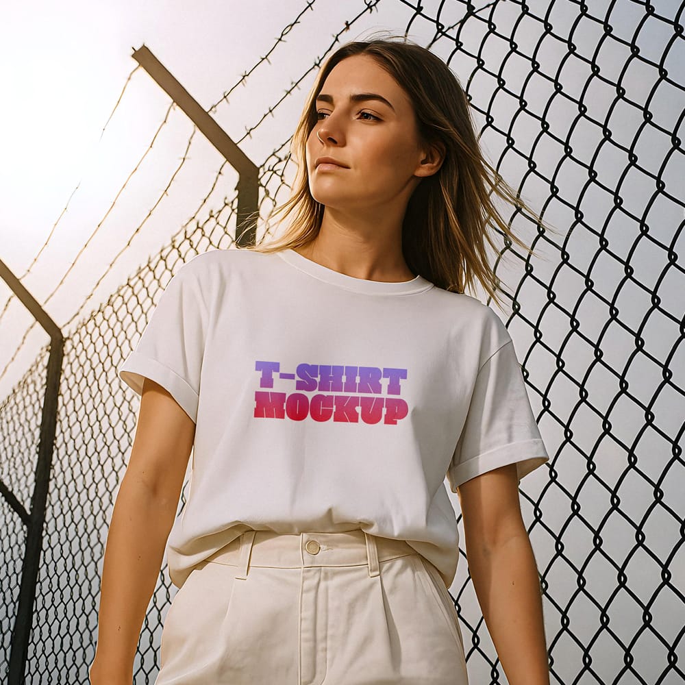 Free Aesthetic T-shirt Mockup PSD