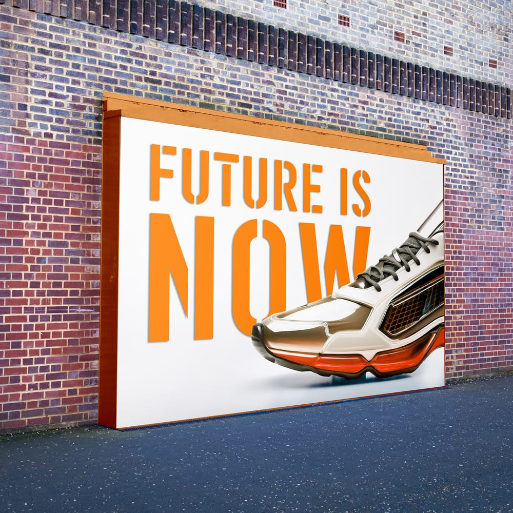 Free Big Billboard on Wall Mockup PSD