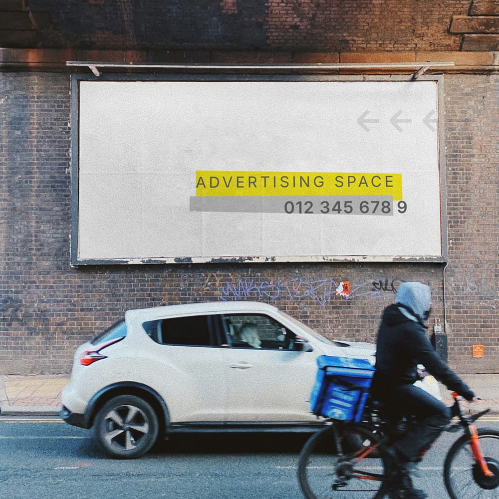 Free Billboard Under Bridge Mockup Template PSD
