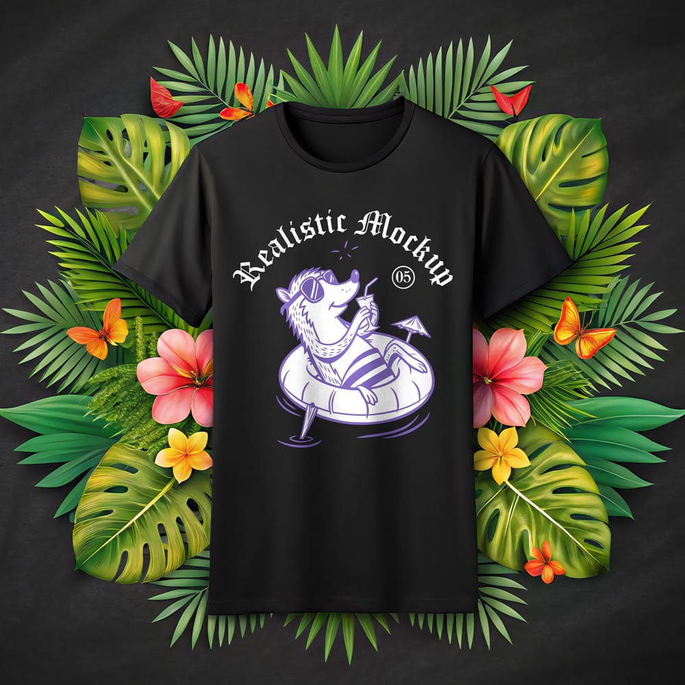 Free Clean Tee Mockup PSD