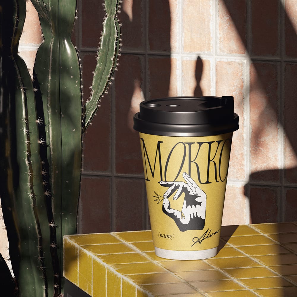 Free Coffee Paper Cup Mockup On Table Front View PSD