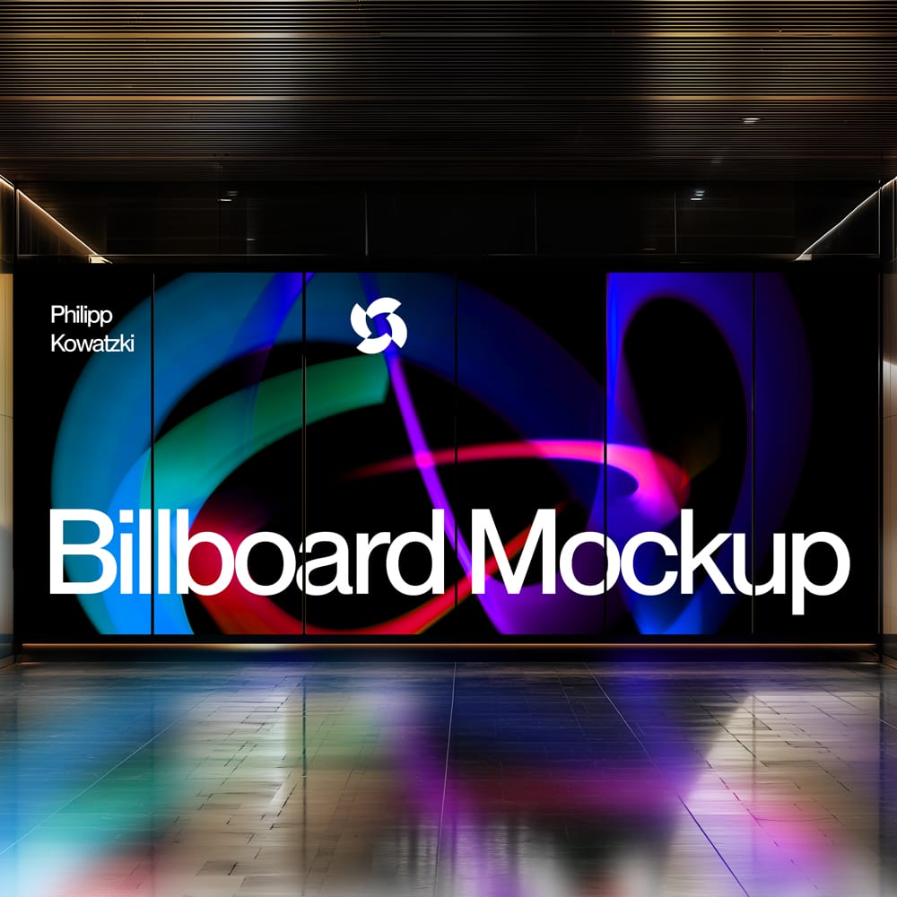 Free Digital Billboard Mockup Template PSD