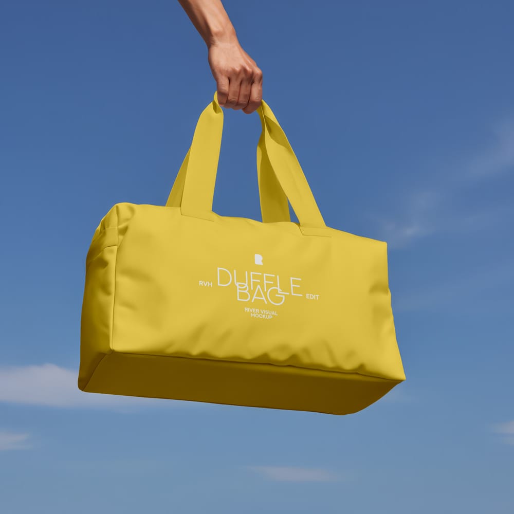 Free Duffle Bag Mockup PSD