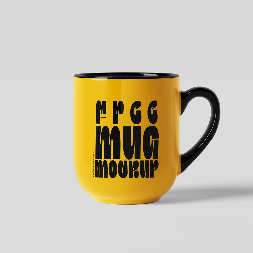 Free Glossy Mug Mockup PSD