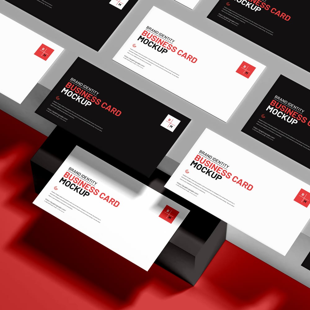 Free High-Quality Brand Identity Business Card Mockup PSD