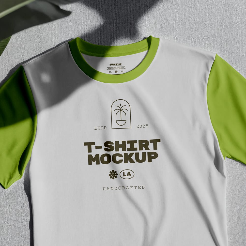 Free Laying T-Shirt Mockup PSD