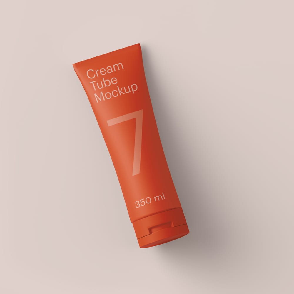 Free Minimal Cosmetic Tube Mockup PSD