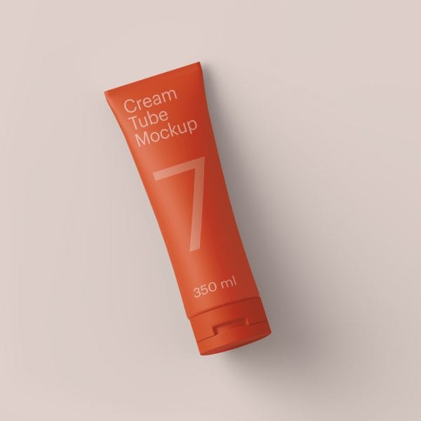 Free Minimal Cosmetic Tube Mockup PSD