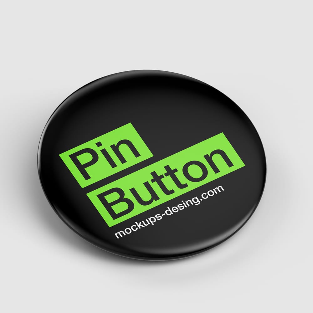 Free Minimal Pin Button Mockup PSD