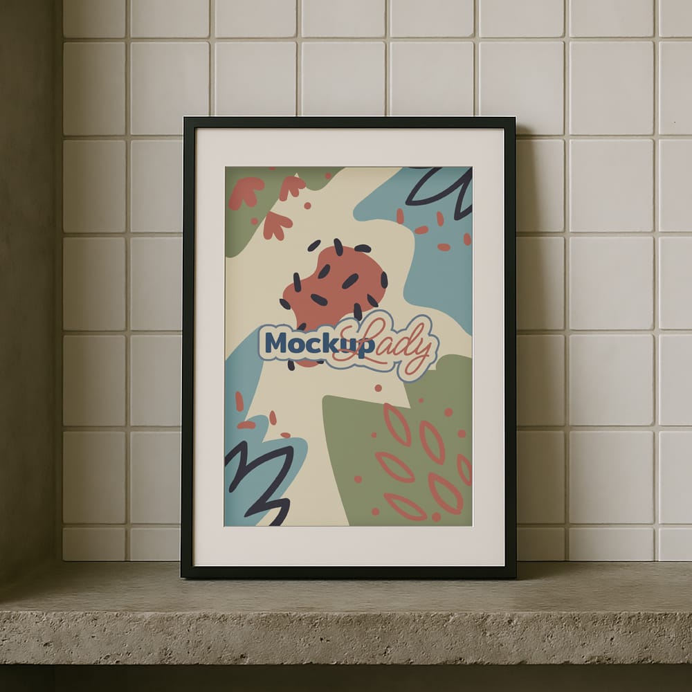 Free Minimalist Poster Frame Mockup Template PSD
