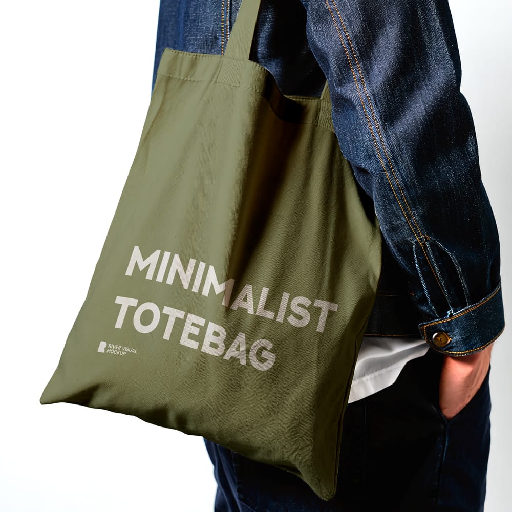 Free Minimalist Totebag Mockup PSD