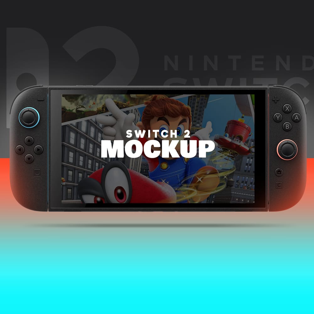 Free Nintendo Switch 2 Mockup PSD