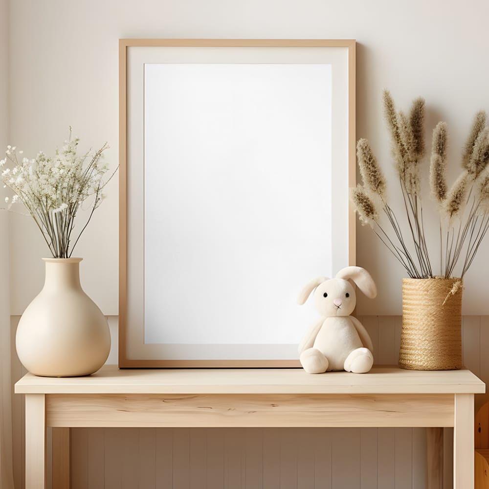 Free Nursery Picture Frame Mockup PSD