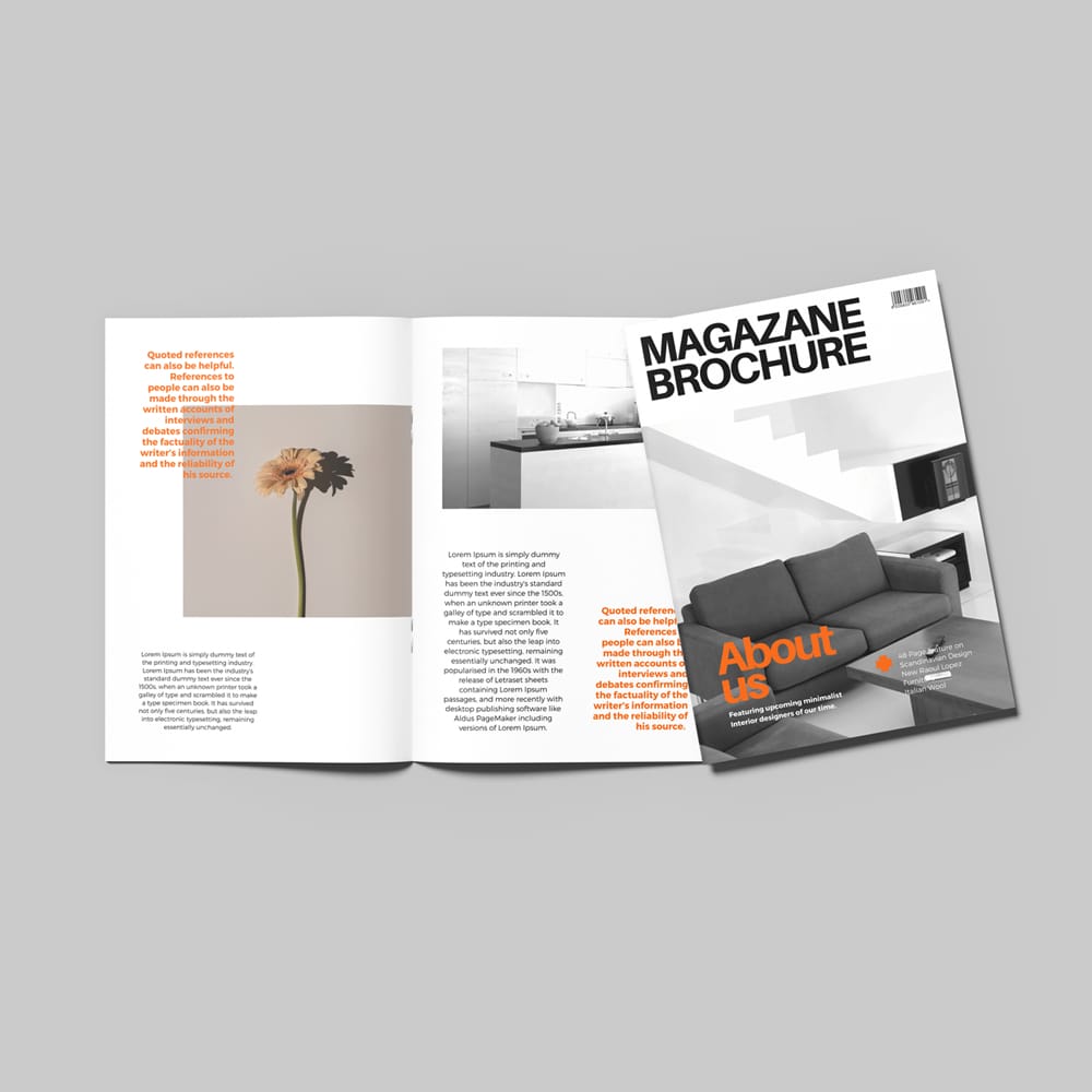 Free Open Magazine Spread Mockup PSD