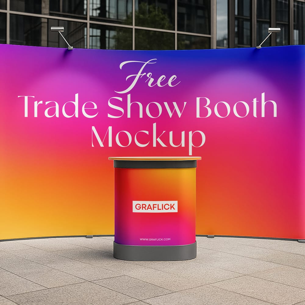 Free Outdoor Trade Show Booth Mockup PSD