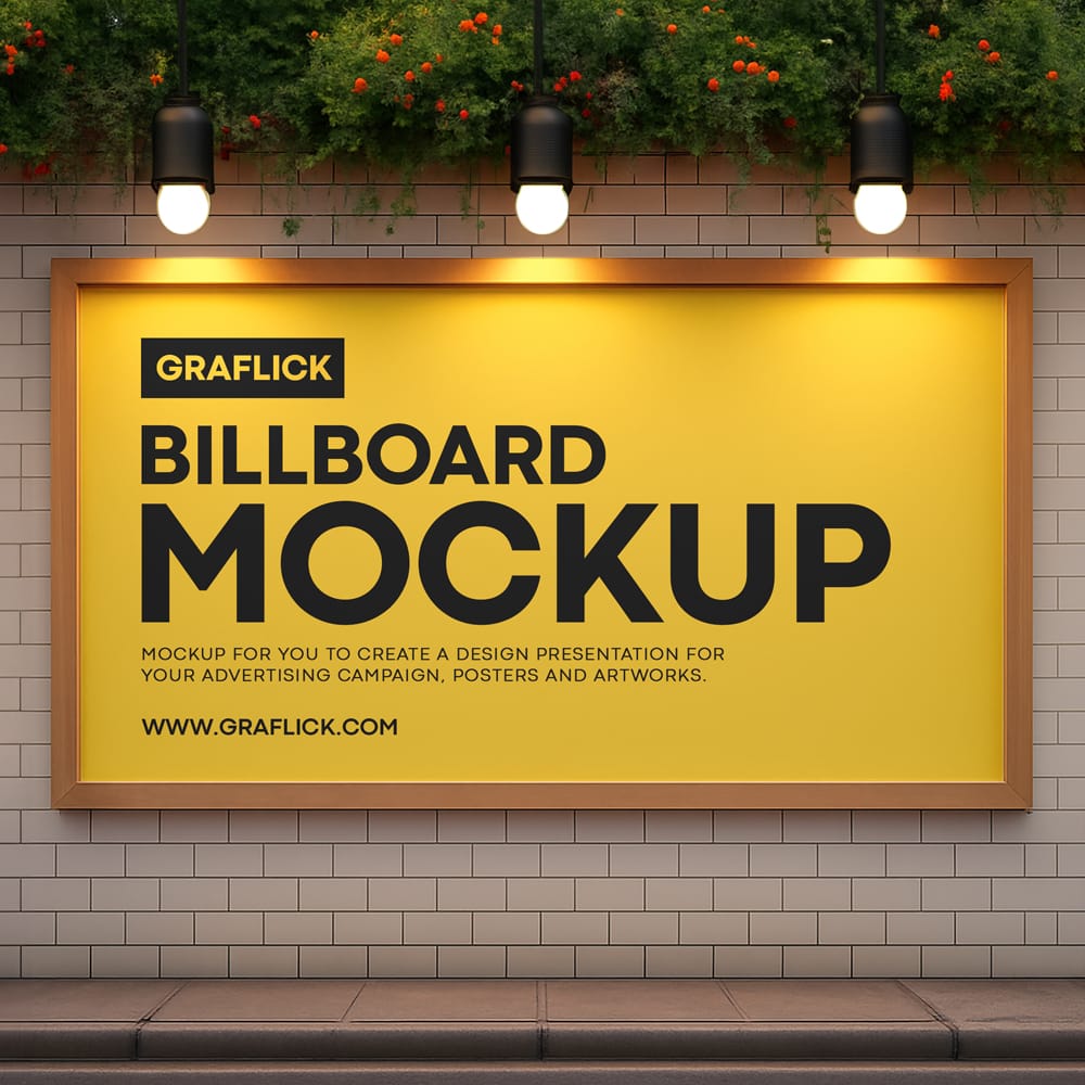 Free Photorealistic Street Billboard Mockup PSD