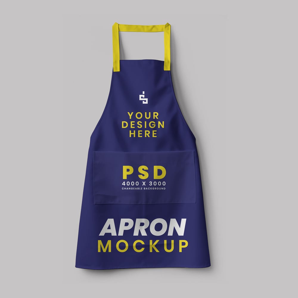 Free Realistic Apron Design Mockup PSD