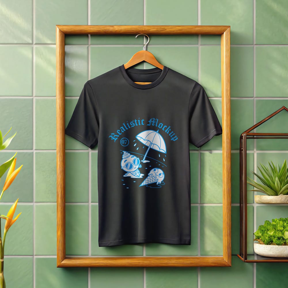 Free Realistic Tee Mockup PSD