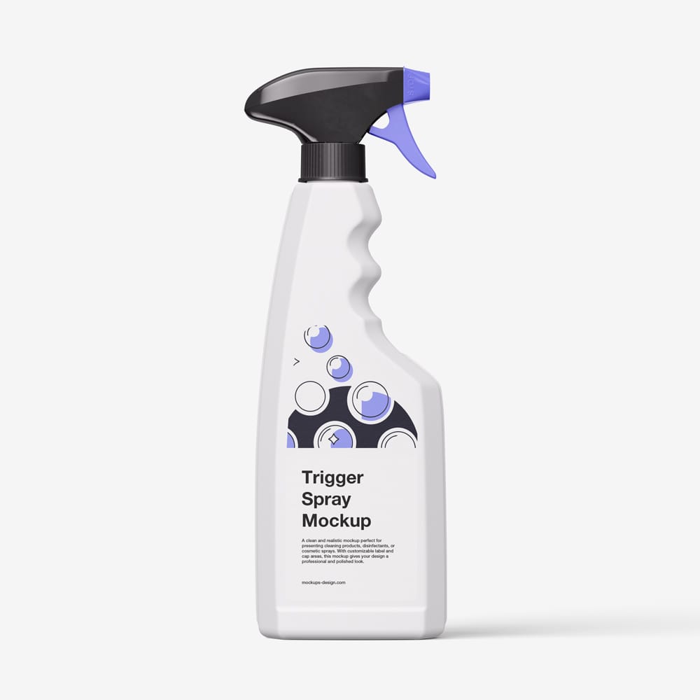 Free Realistic Trigger Spray Mockup PSD