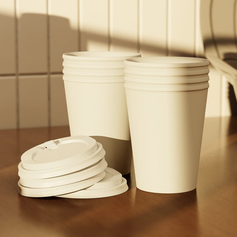 Free Stack of Cups Mockup PSD