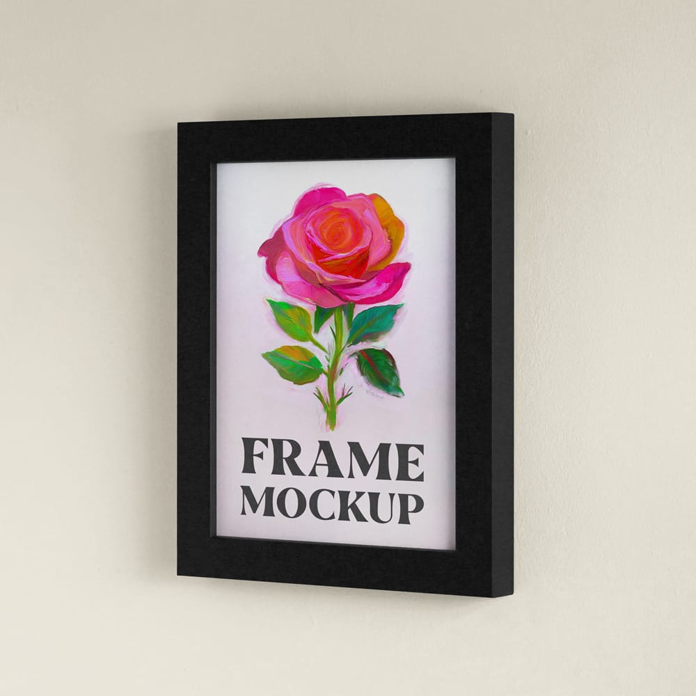 Free Thick Picture Frame Mockup PSD