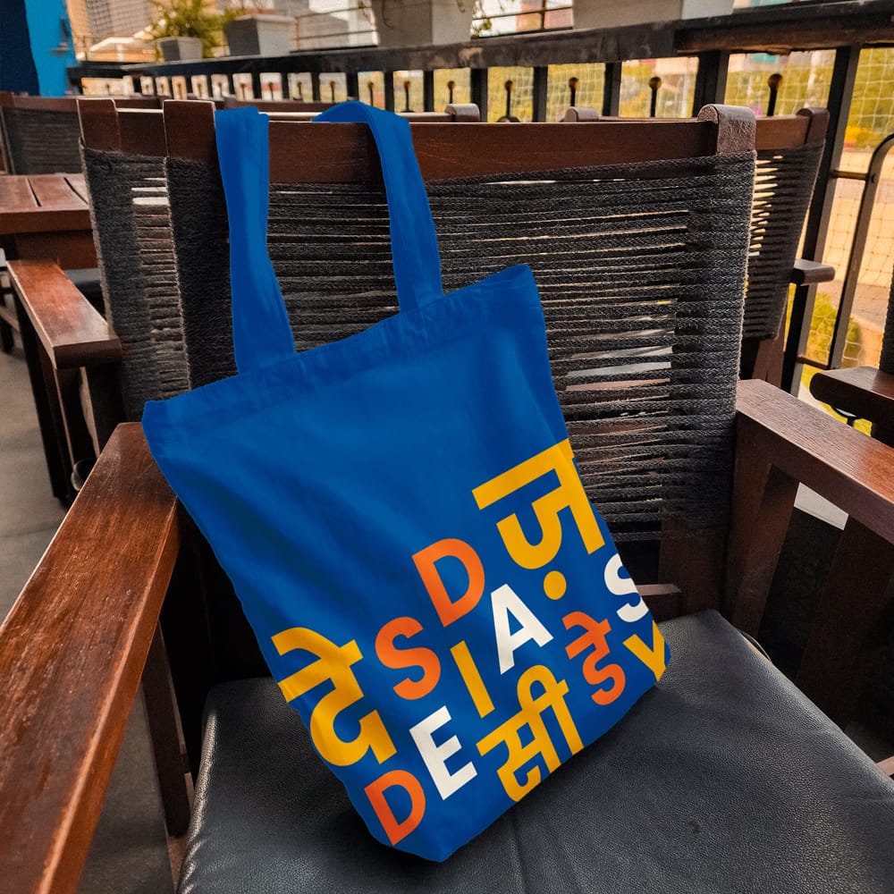 Free Tote Bag Mockup on a Chair PSD