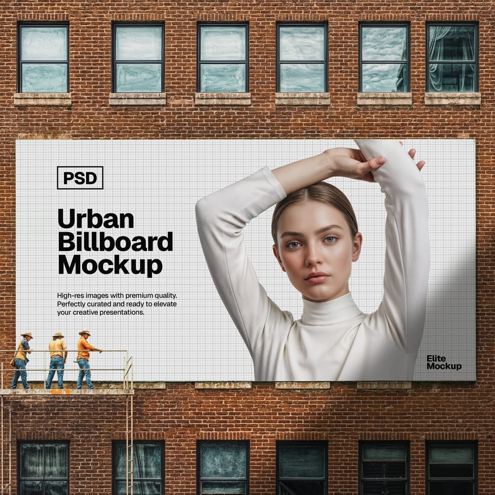 Free Urban Billboard Mockup Template PSD