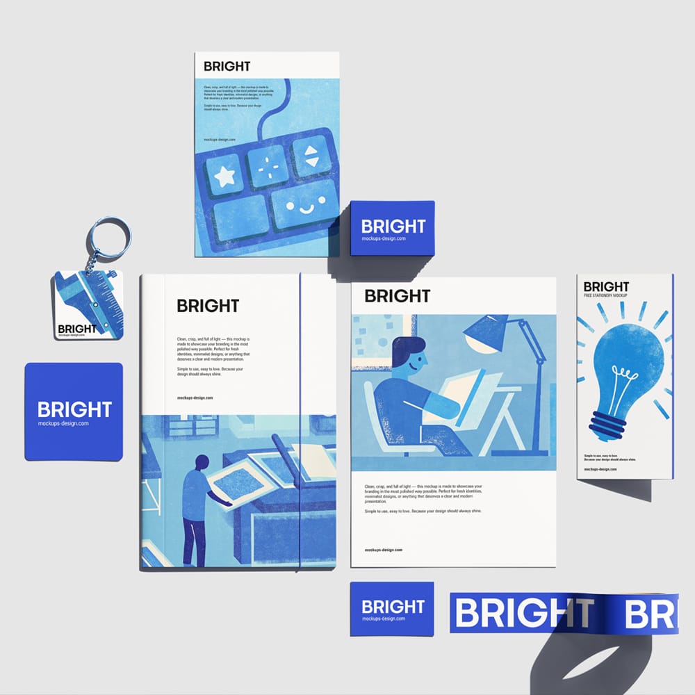 Free Versatile Stationery Mockup PSD
