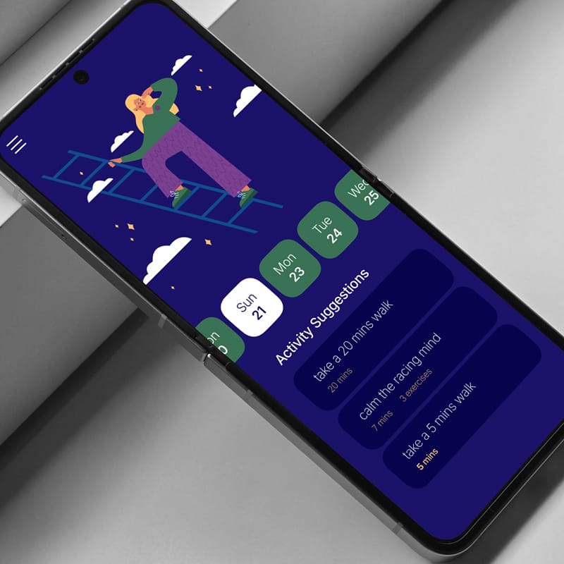 Galaxy Z Flip 6 Phone Mockup PSD