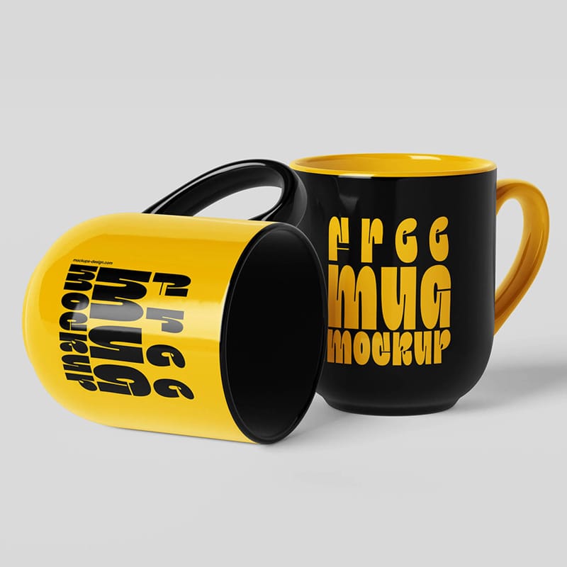 Glossy Mug Mockup PSD