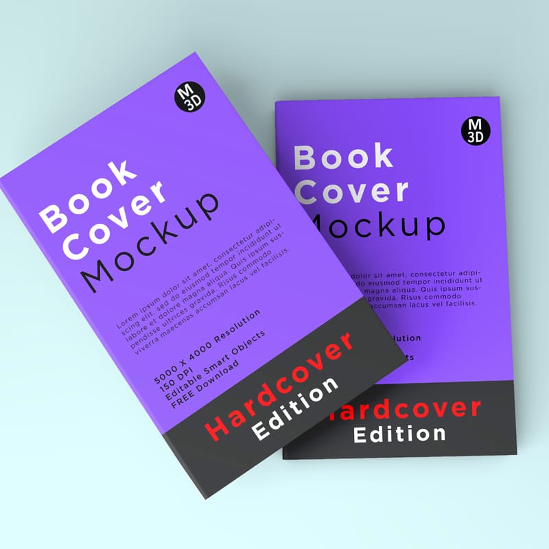 Hardcover Book 3D Mockup PSD