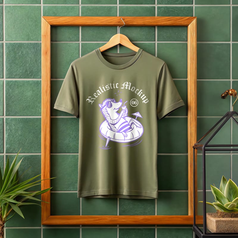 High-res T-shirt Mockup Template PSD