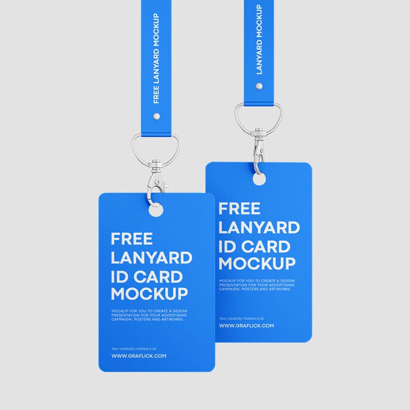 Lanyard ID Card Mockup PSD