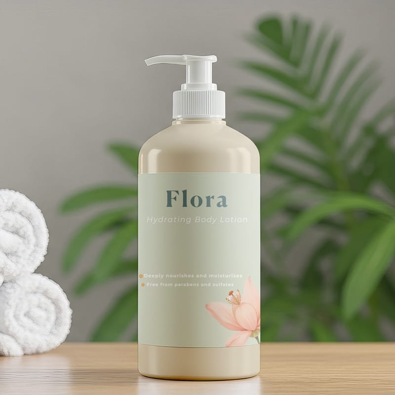 Lotion Bottle Mockup Template PSD