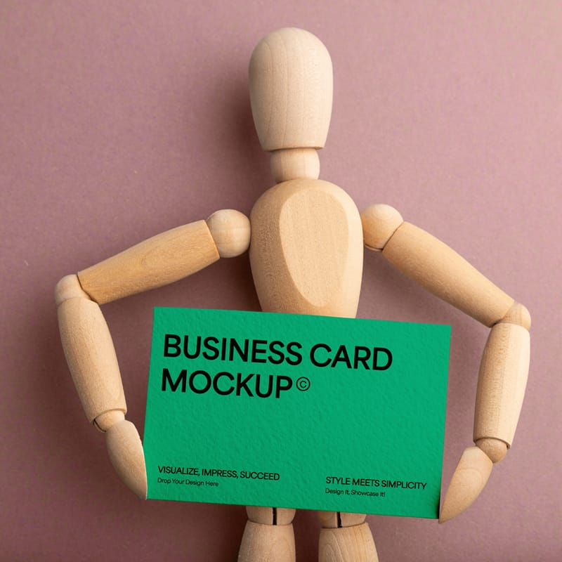 Manikin Business Card Mockup PSD