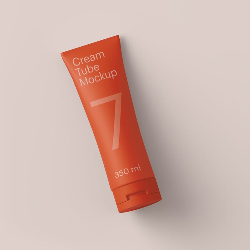 Minimal Cosmetic Tube Mockup PSD