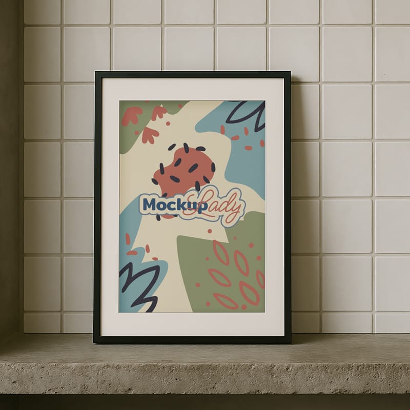 Minimalist Poster Frame Mockup Template PSD