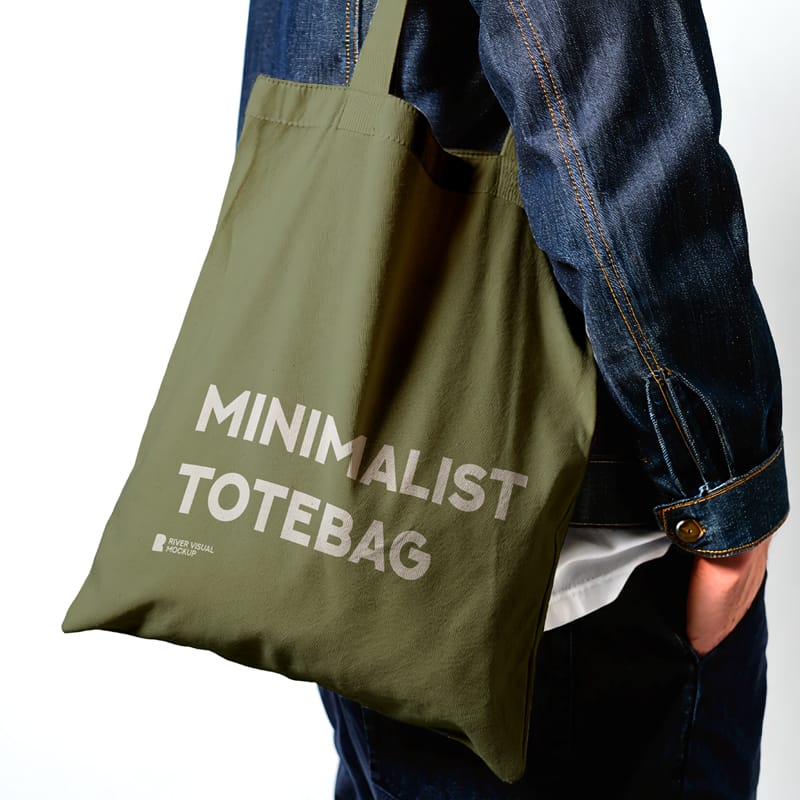 Minimalist Totebag Mockup PSD