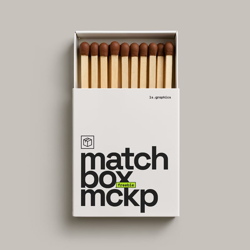 Minimalistic Matchbox Mockup PSD