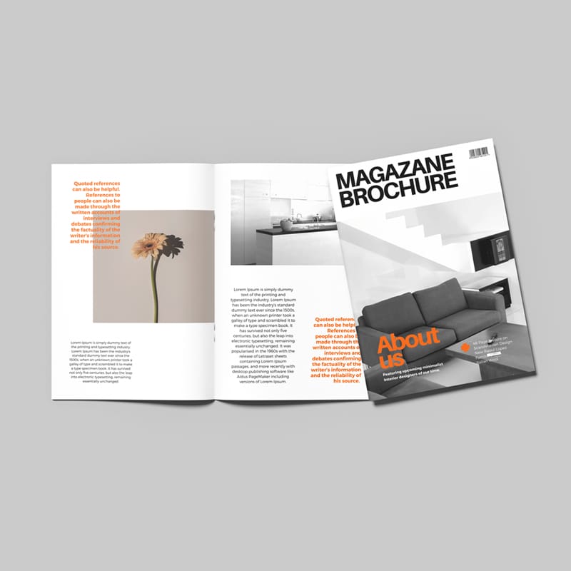 Open Magazine Spread Mockup PSD
